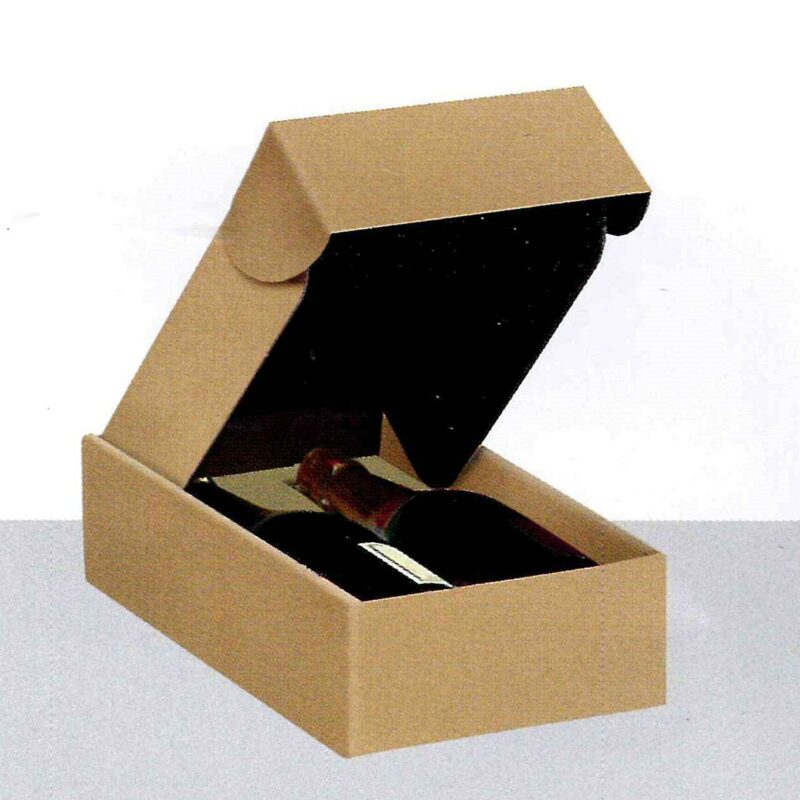 Casa della Carta - Scatole per bottiglie stese avana liscio KAM separatore int. microonda