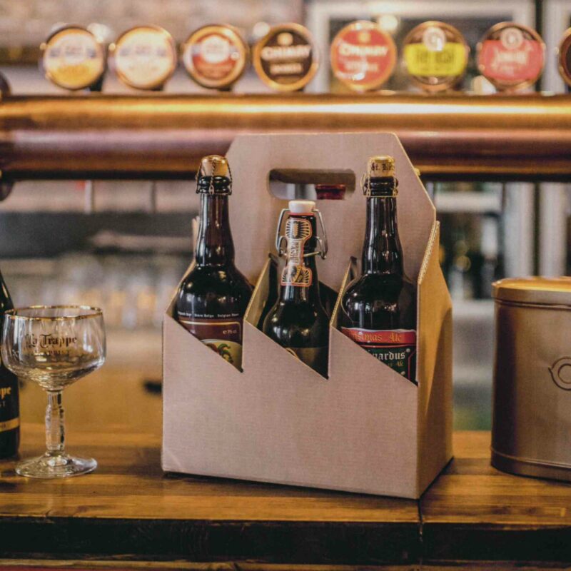 Casa della Carta - Cestello da birra onda avana per 6 bottiglie