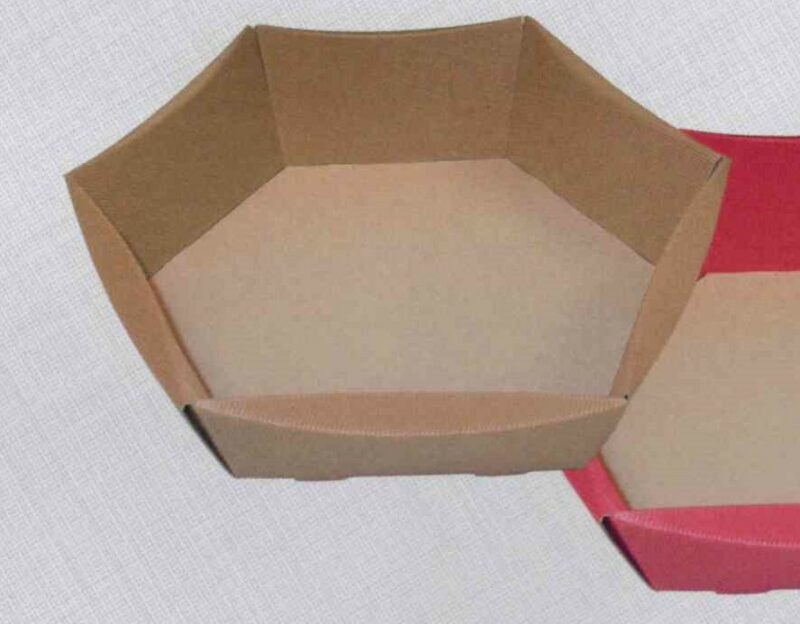 Casa della Carta - Cesta onda avana cesta esagonale art.CAV