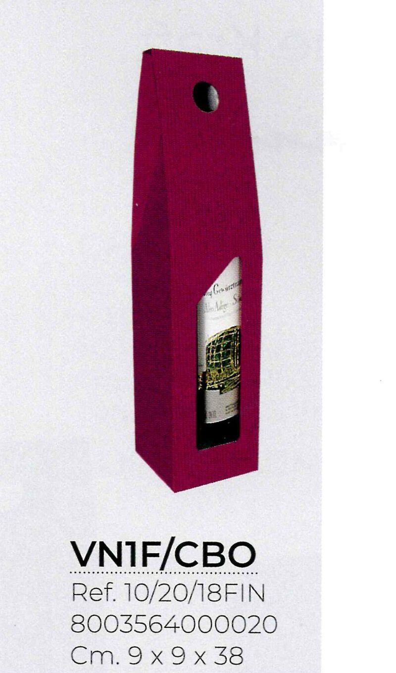 Casa della Carta - Scatole per bottiglia onda bordeaux art.CBO