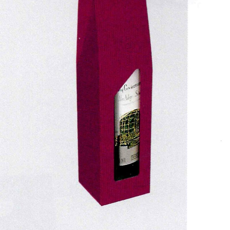 Casa della Carta - Scatole per bottiglia onda bordeaux art.CBO
