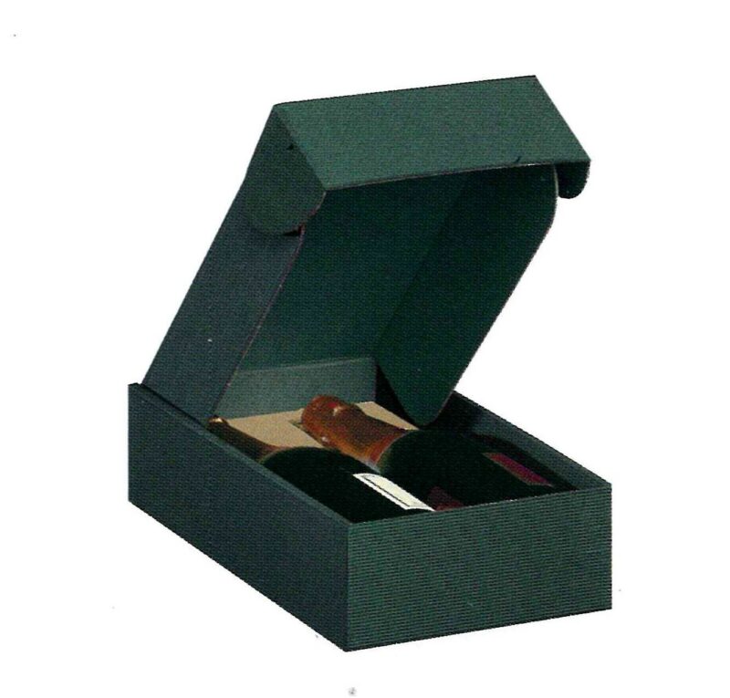 Casa della Carta - Scatole bottiglie onda verde con separatore int. microonda