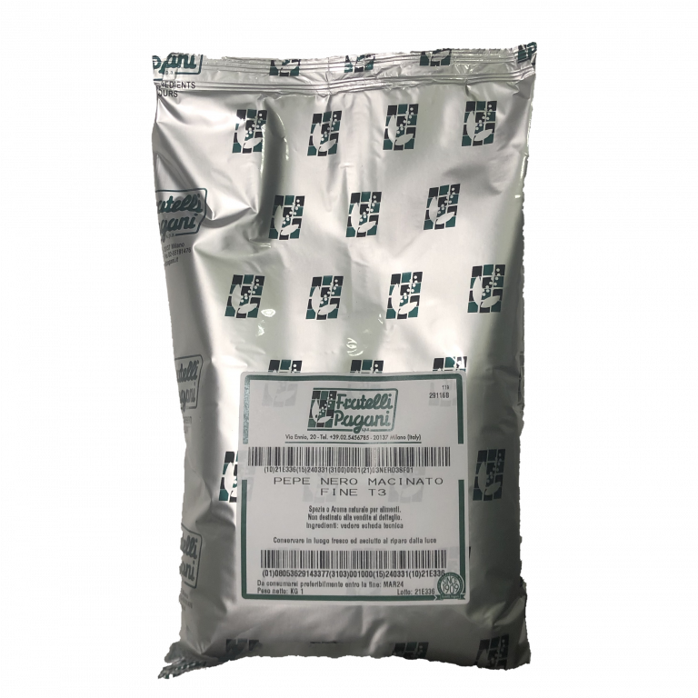 Casa della Carta - Pepe Nero Macinato Fine T3 Kg.1 Pagani