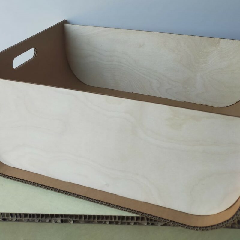 Casa della Carta - Vassoio cartone/legno Tray Big
