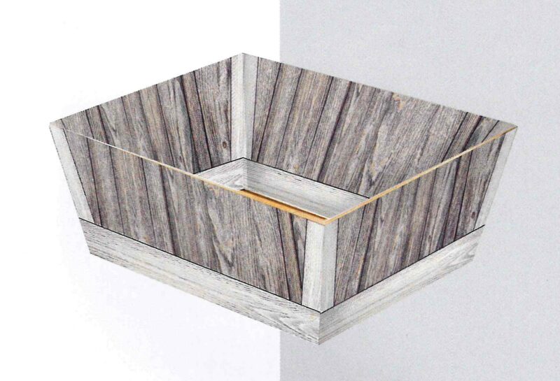 Casa della Carta - Vassoi senza maniglia Vintage Wood art V085
